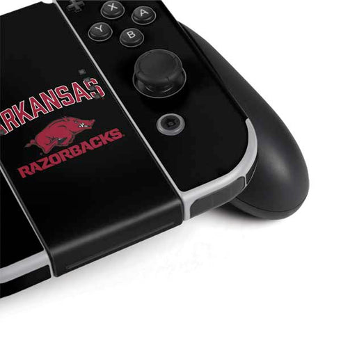 University of Arkansas-Fayetteville Razorbacks Black Nintendo Switch OLED (2021) Skin