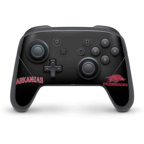 University of Arkansas-Fayetteville Razorbacks Black Nintendo Switch Pro Controller Skin