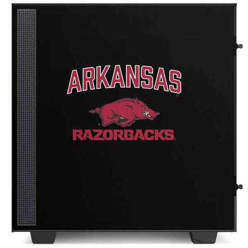 University of Arkansas-Fayetteville Razorbacks Black NZXT H510 Compact ATX Mid-Tower Case Skin