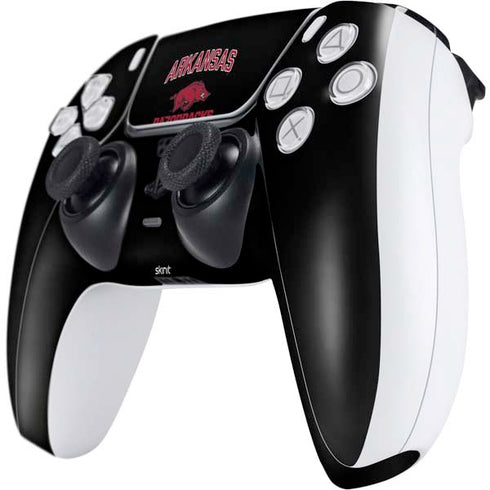 University of Arkansas-Fayetteville Razorbacks Black PS5 Controller Skin