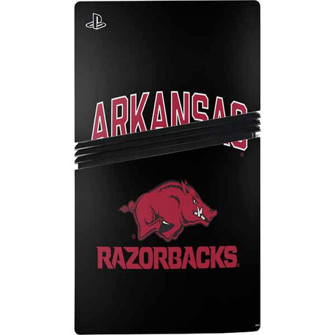 University of Arkansas-Fayetteville Razorbacks Black PS5 Pro Console Skin