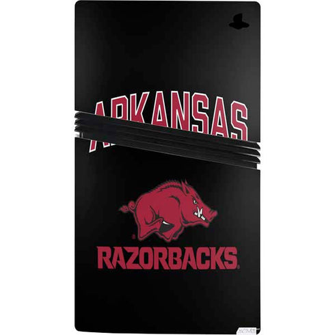 University of Arkansas-Fayetteville Razorbacks Black PS5 Pro Console Skin