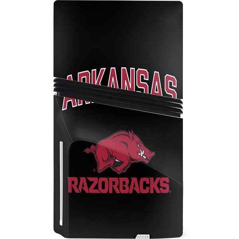 University of Arkansas-Fayetteville Razorbacks Black PS5 Pro Disk Console Skin