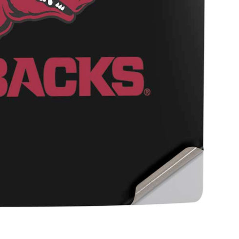 University of Arkansas-Fayetteville Razorbacks Black PS5 Pro Disk Console Skin