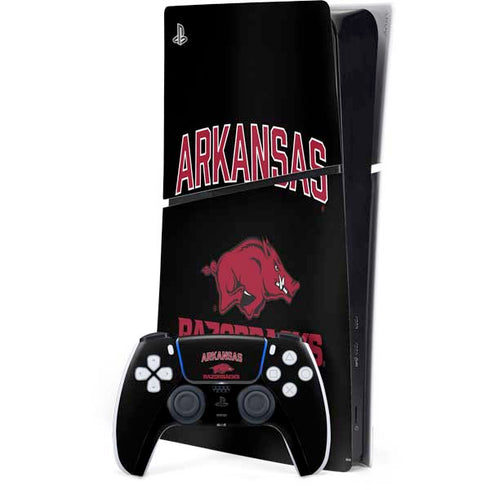 University of Arkansas-Fayetteville Razorbacks Black PS5 Slim Digital Edition Bundle Skin