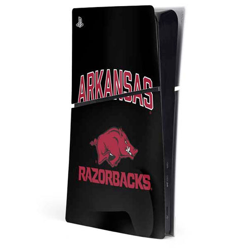 University of Arkansas-Fayetteville Razorbacks Black PS5 Slim Digital Edition Console Skin