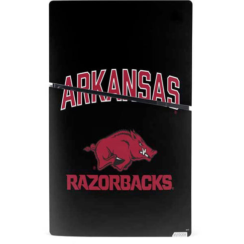 University of Arkansas-Fayetteville Razorbacks Black PS5 Slim Digital Edition Console Skin