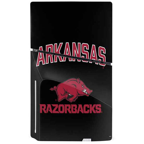 University of Arkansas-Fayetteville Razorbacks Black PS5 Slim Disk Bundle Skin