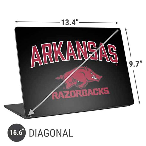 University of Arkansas-Fayetteville Razorbacks Black Universal Laptop 16.6in (13.4 x 9.7in) Skin