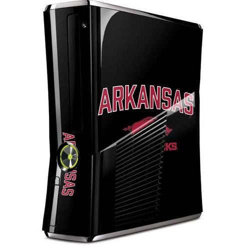 University of Arkansas-Fayetteville Razorbacks Black Xbox 360 Slim (2010) Skin