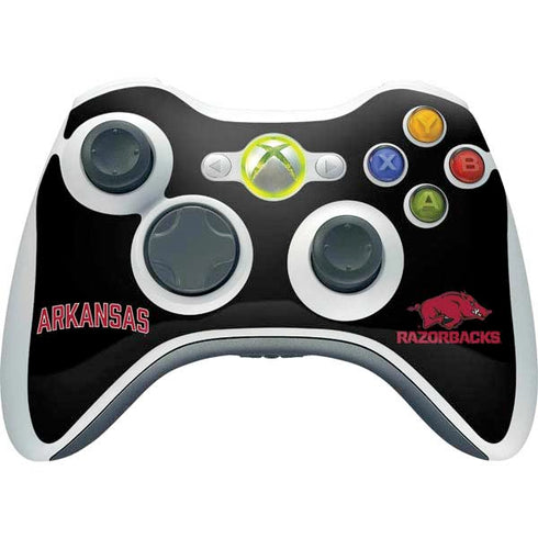 University of Arkansas-Fayetteville Razorbacks Black Xbox 360 Wireless Controller Skin