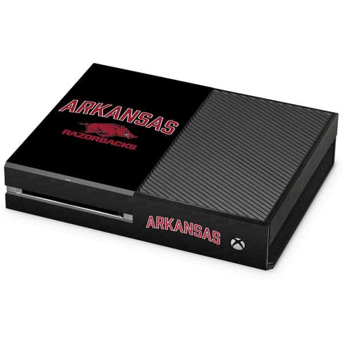 University of Arkansas-Fayetteville Razorbacks Black Xbox One Console Skin