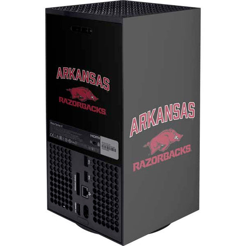 University of Arkansas-Fayetteville Razorbacks Black Xbox Series X Console Skin