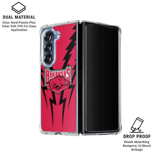 University of Arkansas-Fayetteville Razorbacks Galaxy Z Fold6 Clear Case