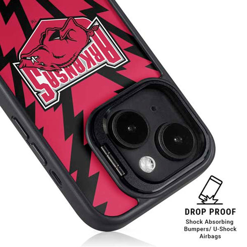 University of Arkansas-Fayetteville Razorbacks iPhone 15 Plus Kickstand Case