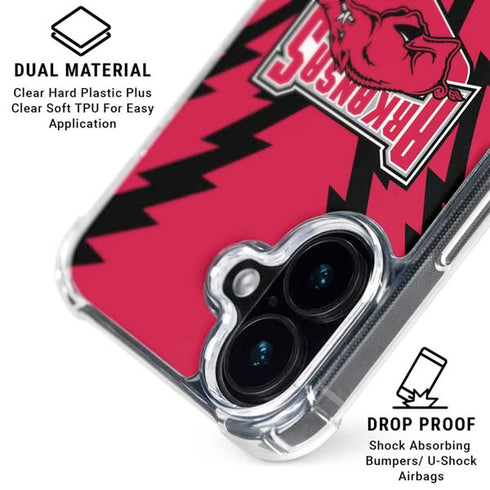 University of Arkansas-Fayetteville Razorbacks iPhone 16 Clear Case