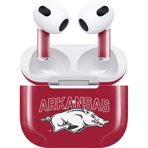 University of Arkansas-Fayetteville Razorbacks Logo Apple AirPods (3rd Gen 2021) Skin