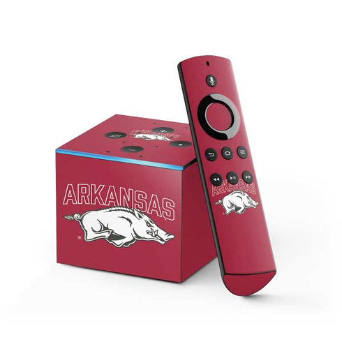 University of Arkansas-Fayetteville Razorbacks Logo Fire TV Cube Skin