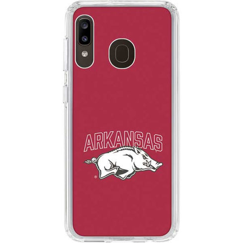 University of Arkansas-Fayetteville Razorbacks Logo Galaxy A20 Clear Case