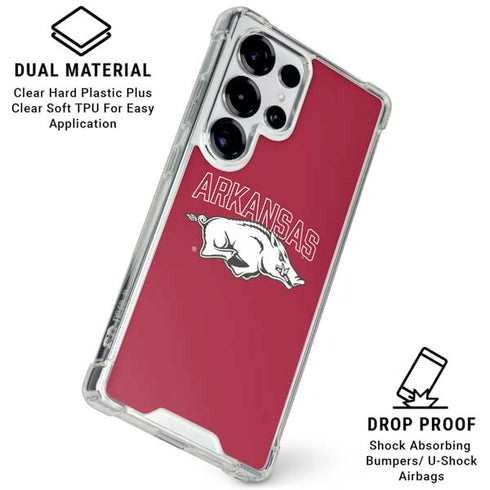 University of Arkansas-Fayetteville Razorbacks Logo Galaxy S25 Ultra Clear Case