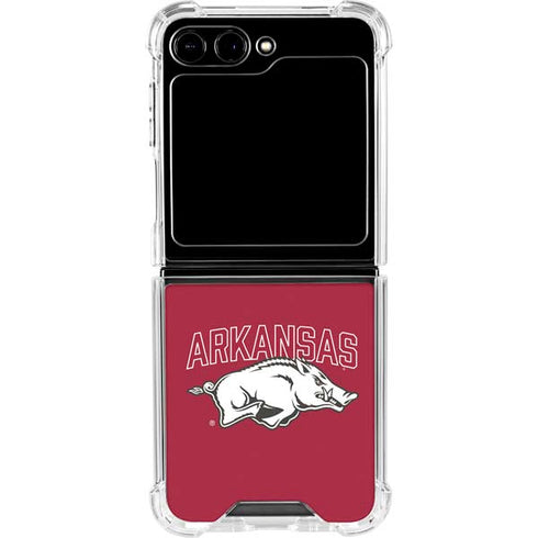 University of Arkansas-Fayetteville Razorbacks Logo Galaxy Z Flip5 5G Clear Case