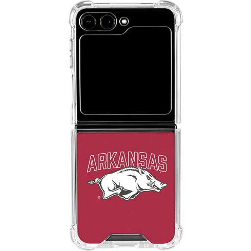 University of Arkansas-Fayetteville Razorbacks Logo Galaxy Z Flip6 Clear Case