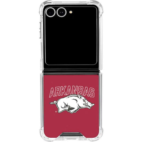 University of Arkansas-Fayetteville Razorbacks Logo Galaxy Z Flip7 Clear Case