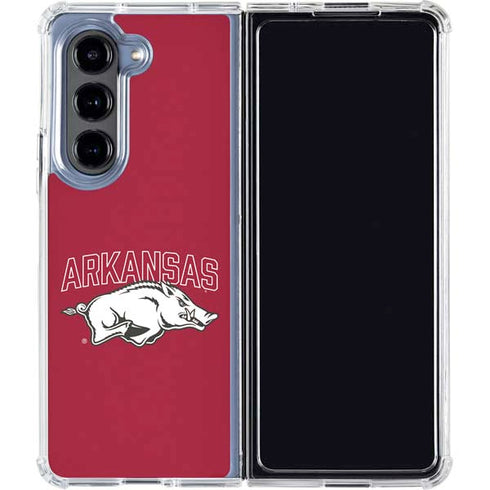 University of Arkansas-Fayetteville Razorbacks Logo Galaxy Z Fold5 5G Clear Case
