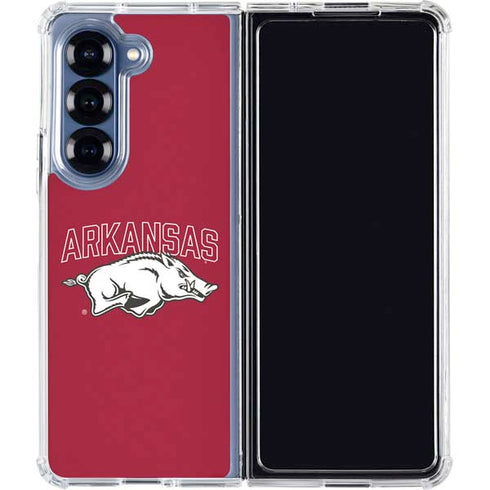 University of Arkansas-Fayetteville Razorbacks Logo Galaxy Z Fold6 Clear Case
