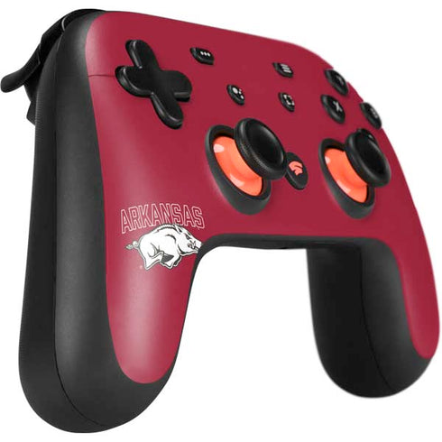 University of Arkansas-Fayetteville Razorbacks Logo Google Stadia Controller Skin