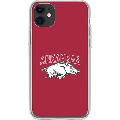 University of Arkansas-Fayetteville Razorbacks Logo iPhone 11 Clear Case