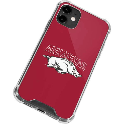 University of Arkansas-Fayetteville Razorbacks Logo iPhone 12 Clear Case