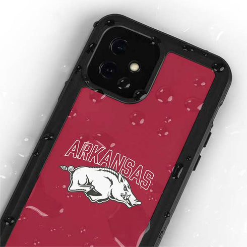 University of Arkansas-Fayetteville Razorbacks Logo iPhone 12 Waterproof Case
