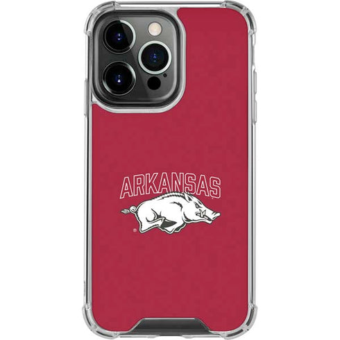 University of Arkansas-Fayetteville Razorbacks Logo iPhone 14 Pro Clear Case