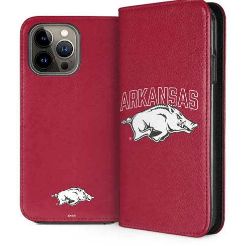 University of Arkansas-Fayetteville Razorbacks Logo iPhone 14 Pro Max Folio Case