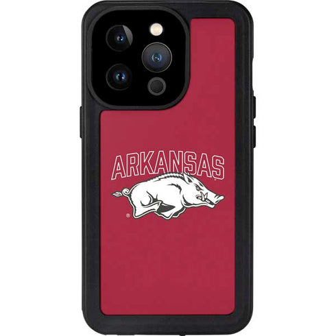 University of Arkansas-Fayetteville Razorbacks Logo iPhone 14 Pro Waterproof Case