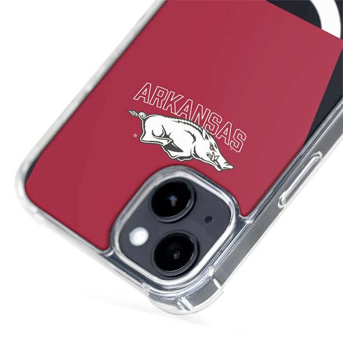 University of Arkansas-Fayetteville Razorbacks Logo iPhone 15 Plus MagSafe Case
