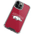University of Arkansas-Fayetteville Razorbacks Logo iPhone 15 Pro Max Clear Case