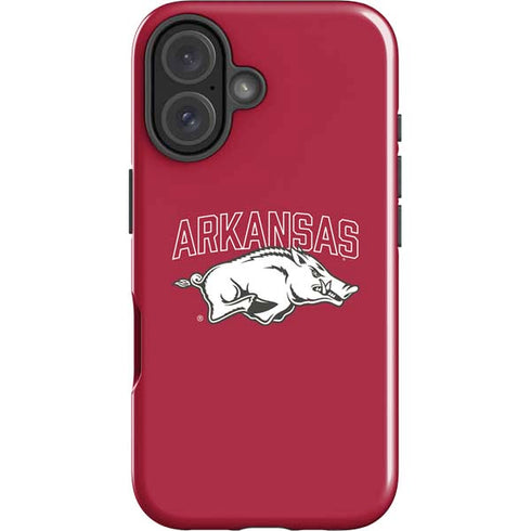University of Arkansas-Fayetteville Razorbacks Logo iPhone 16 Impact Case