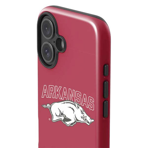 University of Arkansas-Fayetteville Razorbacks Logo iPhone 16 Impact Case