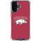 University of Arkansas-Fayetteville Razorbacks Logo iPhone 16 Plus Clear Case