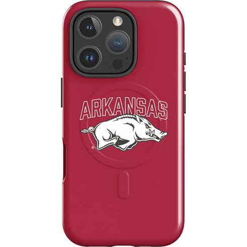 University of Arkansas-Fayetteville Razorbacks Logo iPhone 16 Pro Magsafe Impact Case