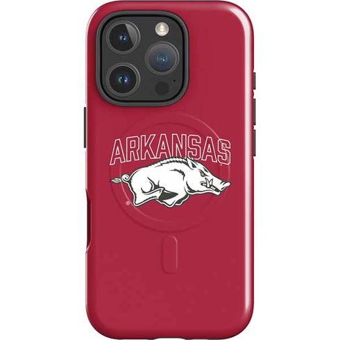 University of Arkansas-Fayetteville Razorbacks Logo iPhone 16 Pro Max Magsafe Impact Case