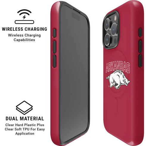 University of Arkansas-Fayetteville Razorbacks Logo iPhone 16 Pro Max Magsafe Impact Case
