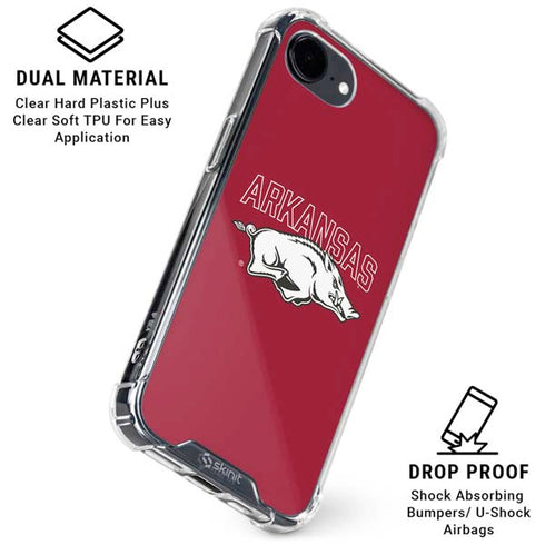 University of Arkansas-Fayetteville Razorbacks Logo iPhone 16e Clear Case
