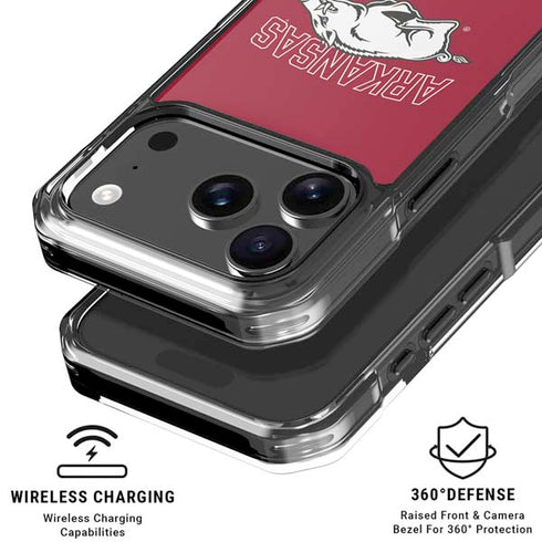 University of Arkansas-Fayetteville Razorbacks Logo iPhone 17 Pro Clear Case