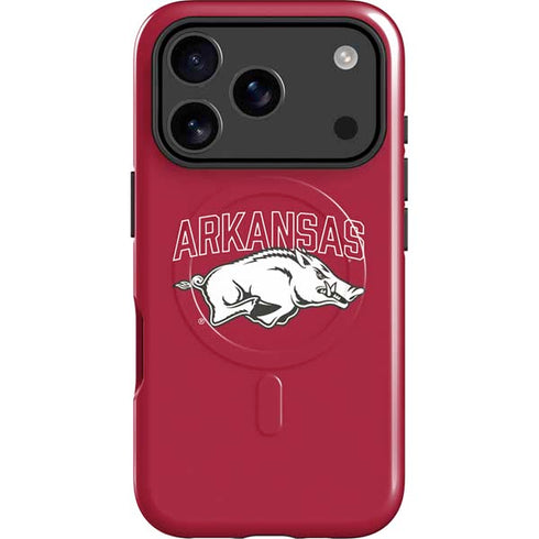 University of Arkansas-Fayetteville Razorbacks Logo iPhone 17 Pro Max Magsafe Impact Case