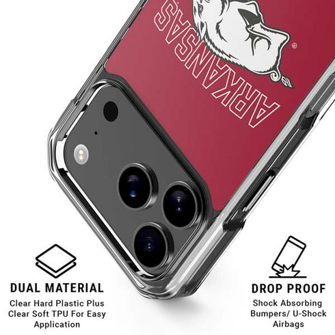 University of Arkansas-Fayetteville Razorbacks Logo iPhone 18 Pro Clear Case