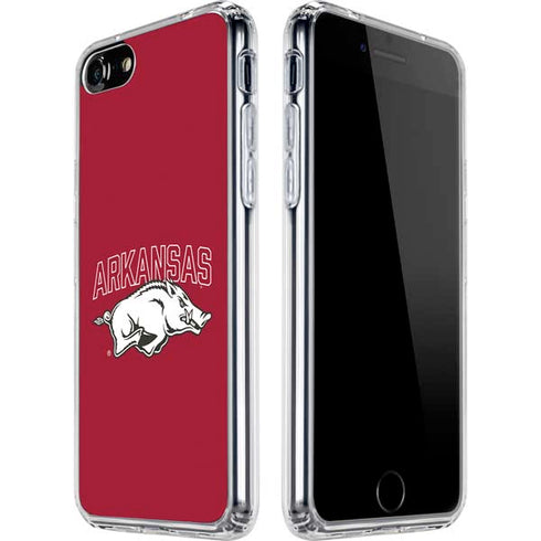 University of Arkansas-Fayetteville Razorbacks Logo iPhone SE (2nd & 3rd Gen) Clear Case