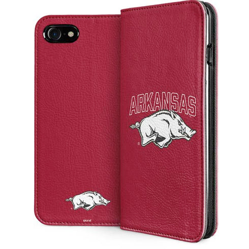 University of Arkansas-Fayetteville Razorbacks Logo iPhone SE (2nd & 3rd Gen) Folio Case